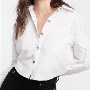 ASOS Cropped Button Up Blouse